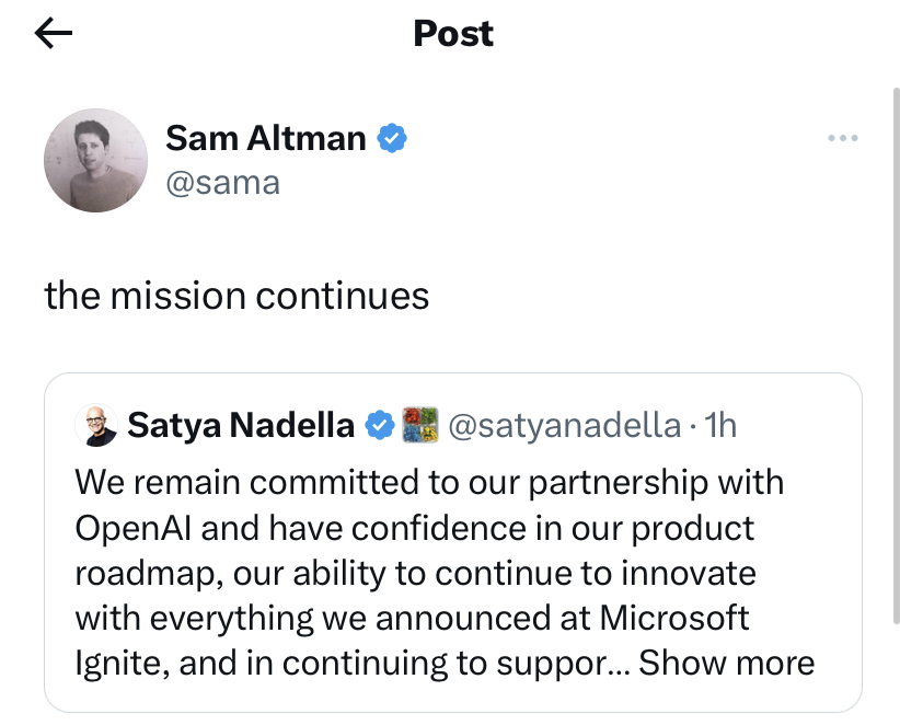 Sam Altman tweet