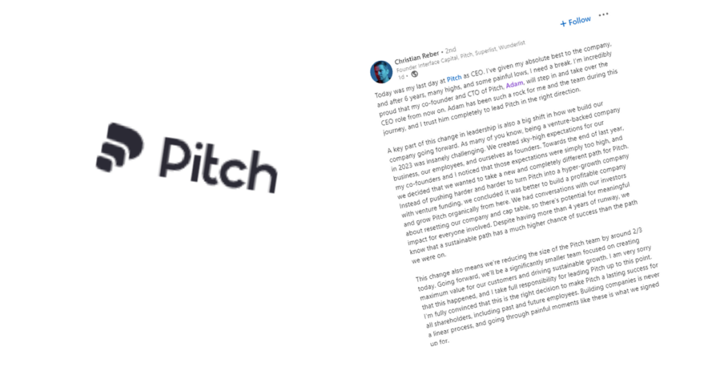 Pitch's leadership and strategy shift.